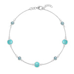 3.7 TCW Round Topaz Lab Made Diamond- December Birthstone Bracelet 5