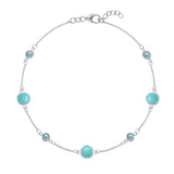 3.7 TCW Round Topaz Lab Made Diamond- December Birthstone Bracelet 5