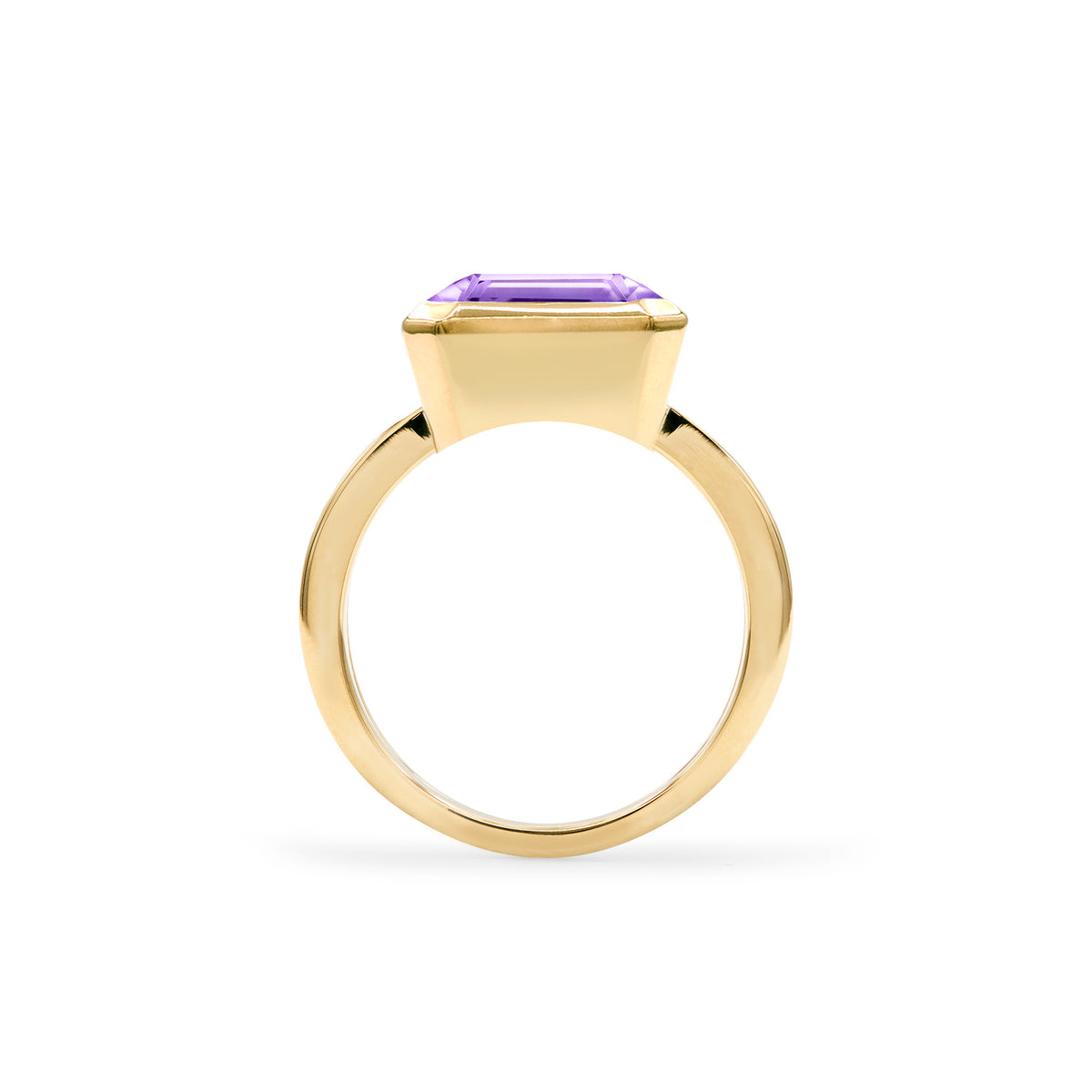 3.0 CT Emerald Amethyst Lab Made Diamond- February Birthstone Engagement Ring 4