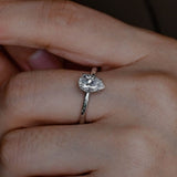 Stunning 2.0 CT Pear Moissanite Engagement Ring with Solitaire Design 10