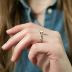 Stunning 1.0- 2.0 CT Round Moissanite Engagement Ring with Solitaire Design 6