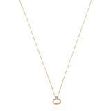 0.20 CT Round Moissanite Diamond Horsebit Pendant Necklace in Solid Gold 3