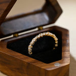 0.1 TCW Marquise & Round Cut Pave Moissanite Bridal Wedding Band 3