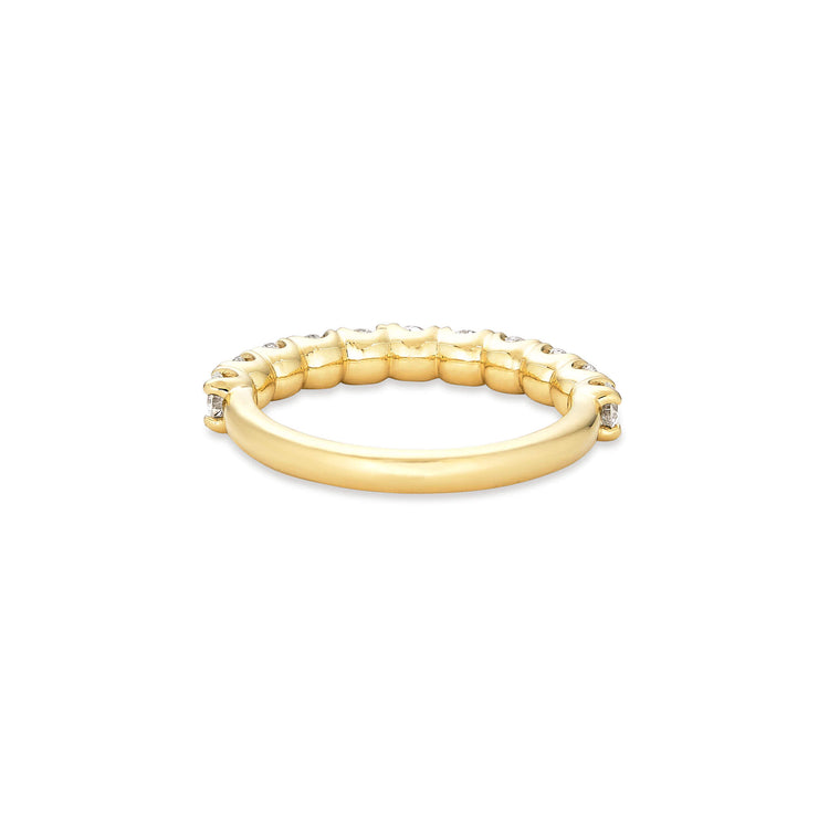 Stunning 0.9 TCW Round Moissanite Stones Half Eternity Wedding Band 4