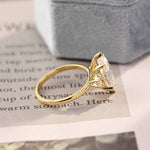 Stunning 3.0 CT Marquise Moissanite Engagement Ring with Cluster Design 6
