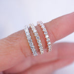 Stunning 0.6 TCW Round Moissanite Stones In Full Eternity Wedding Band 3