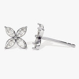 0.50 TCW Marquise Cut Moissanite Stud Earrings in Gold 4
