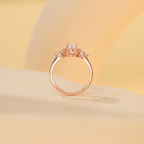 Stunning 2.0 CT Oval Shape Moissanite Engagement Ring with Cluster Design 4