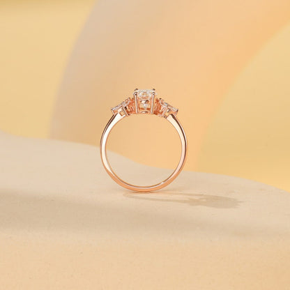 Stunning 2.0 CT Oval Shape Moissanite Engagement Ring with Cluster Design 4