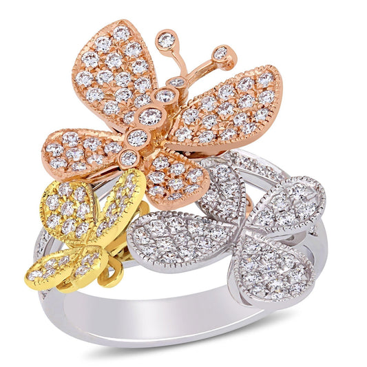 Round Cut Cubic Zirconia in 925 Sterling Silver Wedding Bands 1