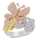 Round Cut Cubic Zirconia in 925 Sterling Silver Wedding Bands 12
