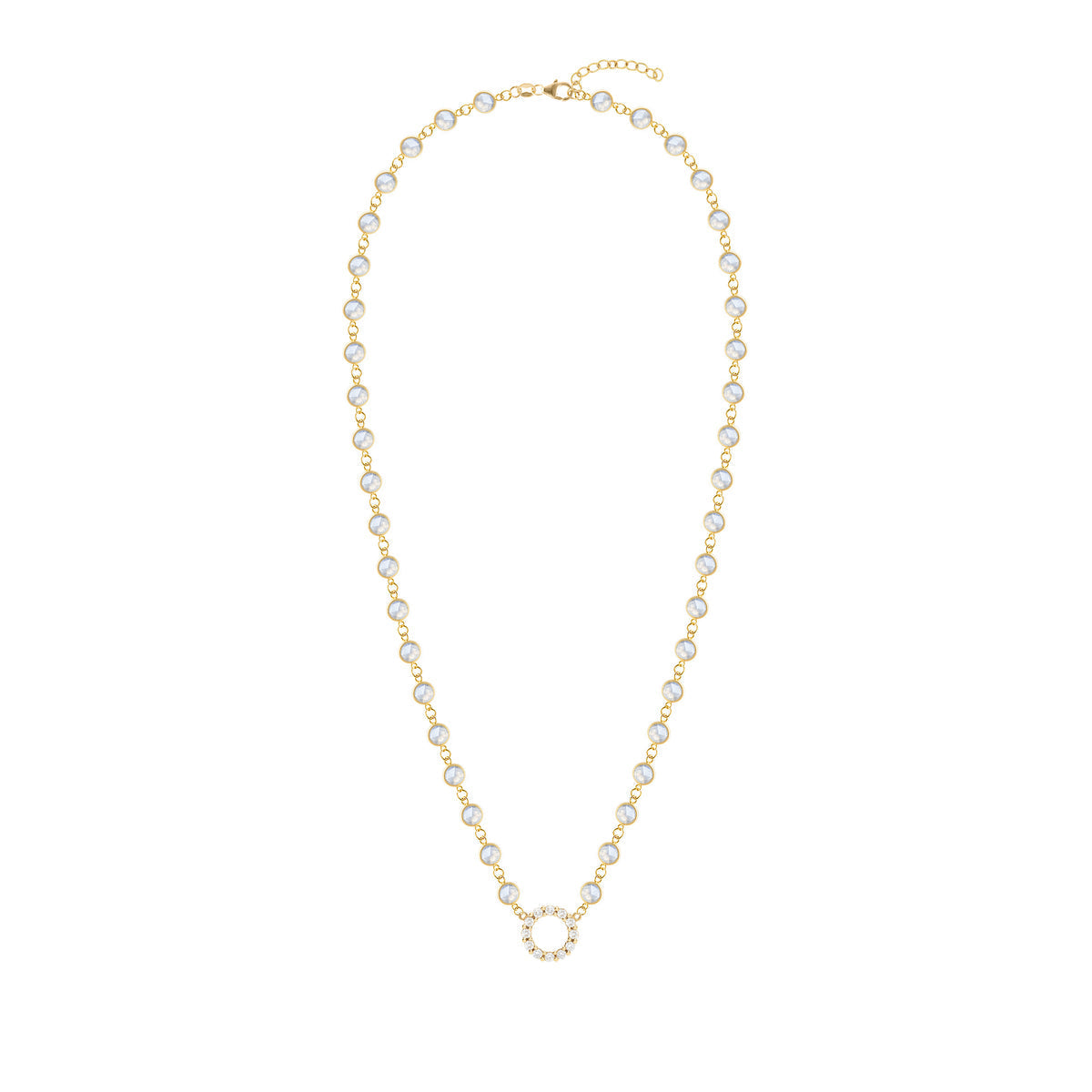 9.36 TCW Round Moonstone Lab Made Diamond-June Birthstone Pendent Necklace 4