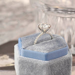 Stunning 3.0 CT Round Moissanite Engagement Ring with Pave Design 5