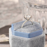 Stunning 3.0 CT Round Moissanite Engagement Ring with Pave Design 5