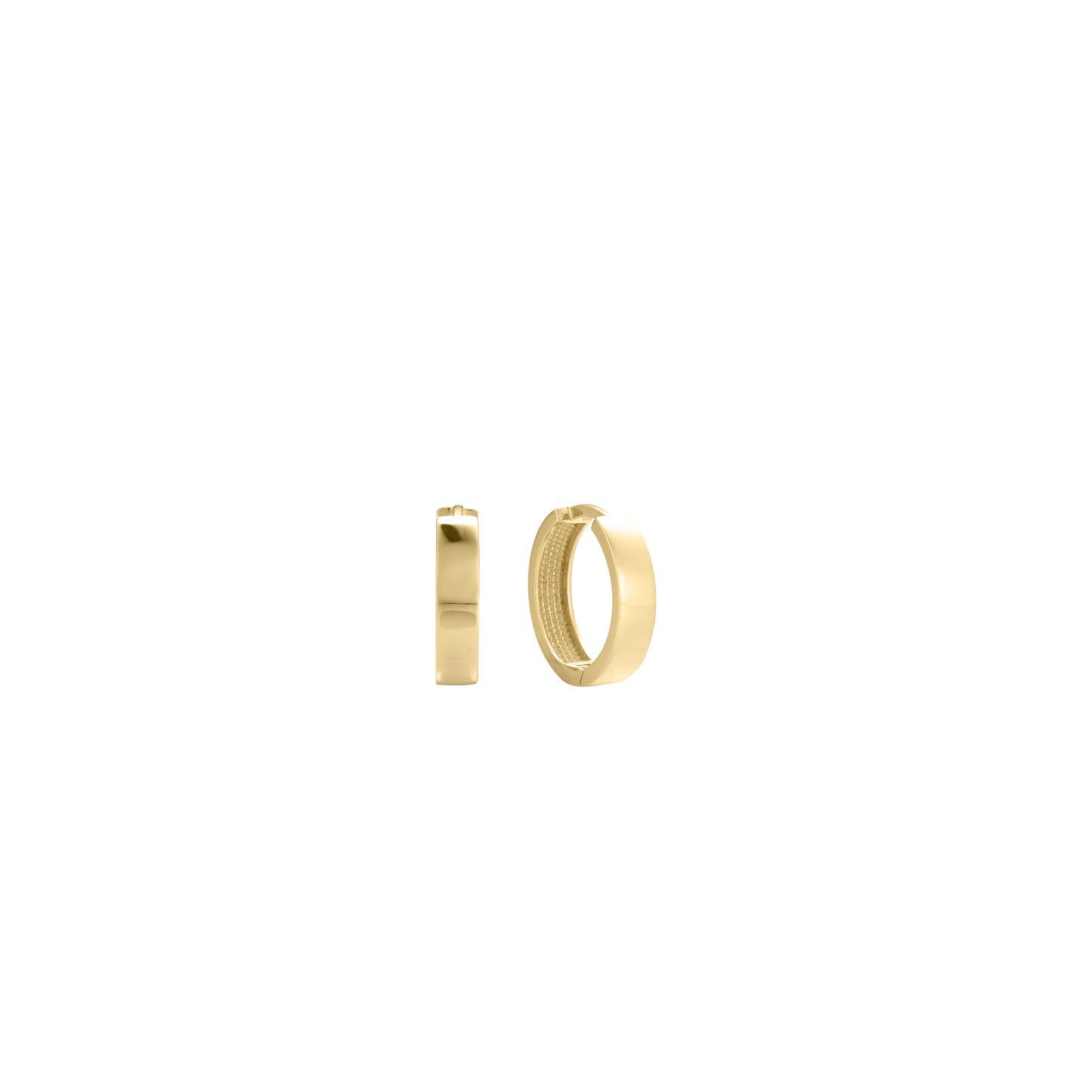 Square Huggies Earrings in Gold 1