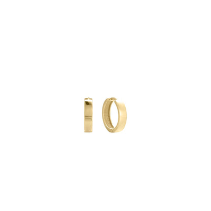 Square Huggies Earrings in Gold 1