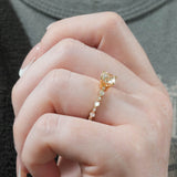 Stunning 1.0- 2.0 CT Round Moissanite Engagement Ring with Two Tone & Pave Design 5