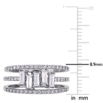 Round Cut Cubic Zirconia in 925 Sterling Silver Wedding Bands 6