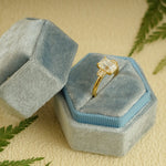 Stunning 1.0 - 2.0 CT Emerald Moissanite Engagement Ring With Cluster Design 8