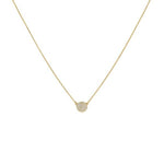 0.20 TCW Round Moissanite Diamond Circle Pendant Necklace in Solid Gold 1