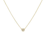 0.20 TCW Round Moissanite Diamond Circle Pendant Necklace in Solid Gold 1