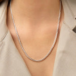 Round Cut Cubic Zirconia in 925 Sterling Silver Necklace 4