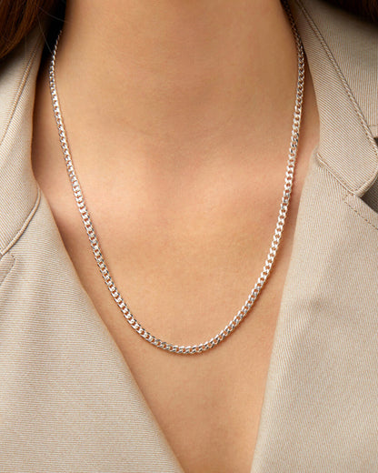 Round Cut Cubic Zirconia in 925 Sterling Silver Necklace 4