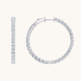 0.30 TCW Round Cut Moissanite Big Hoops Earrings in Gold 3