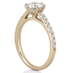 Stunning 1.0- 2.0 CT Round Moissanite Engagement Ring with Pave Design 3