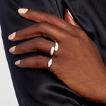 Stunning 0.52 TCW Round Moissanite Stones Open Band Wedding Band 7