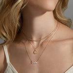 Customized Name Pendant  Necklace in Solid Gold 5