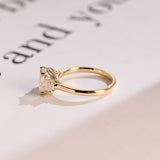 Stunning 1.0 - 2.0 CT Emerald Moissanite Engagement Ring with Three Stone Design 8