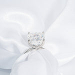 Stunning 4.50 CT Cushion Moissanite Engagement Ring with Solitaire Design 7
