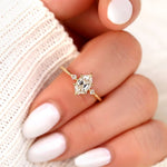 Stunning 1.27 CT Hexagon Moissanite Engagement Ring with Three Stone Design 7