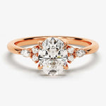 Stunning 1.50 CT Oval Moissanite Engagement Ring with Cluster Design 4