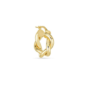 Stunning Twisted Hoops Earrings in Gold