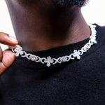 45 CT Baguette & Round Moissanite Diamond Cross Evil Eye Silver Necklace For Him 3