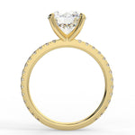 Stunning 2.0 CT Round Moissanite Engagement Ring with Hidden Halo & Pave Design 3