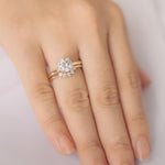 Stunning 1.0 CT Round Moissanite Engagement Ring with Hidden Halo Design 9