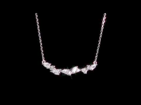 Round Cut Cubic Zirconia in 925 Sterling Silver Necklace 7