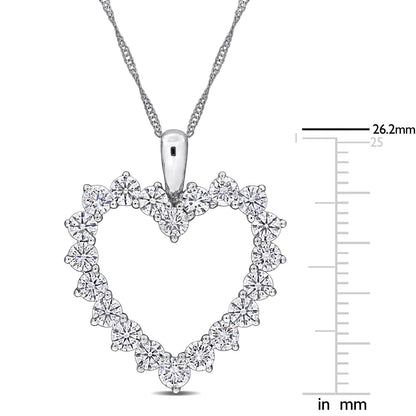 Round Cut Cubic Zirconia in 925 Sterling Silver Necklace 4