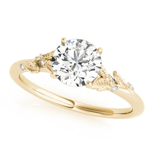 Stunning 1.0-2.0 CT Round Moissanite Engagement Ring with Nature-Inspired Design