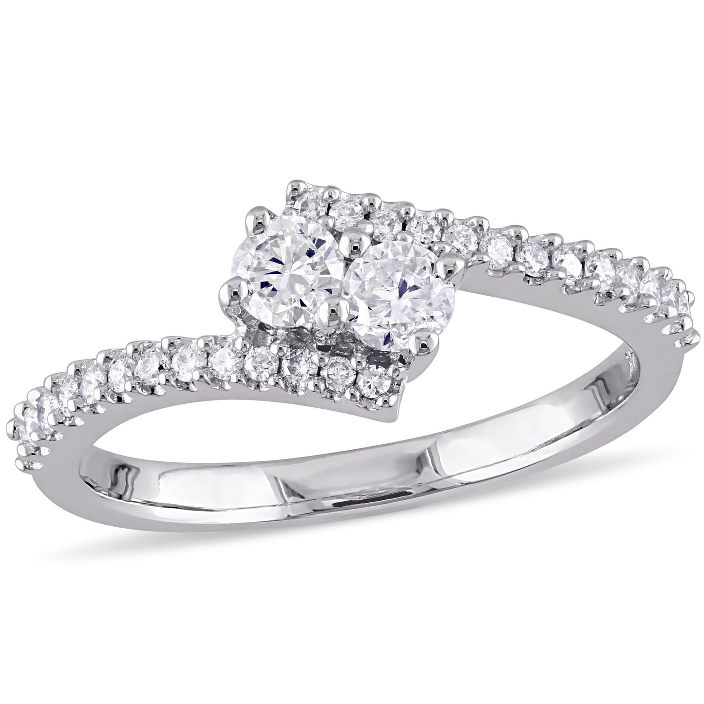 Round Cut Cubic Zirconia in 925 Sterling Silver Wedding Bands 7
