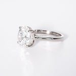 Stunning 4.0 CT Oval Shape Moissanite Engagement Ring with Hidden Halo Design 5