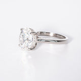 Stunning 4.0 CT Oval Shape Moissanite Engagement Ring with Hidden Halo Design 5
