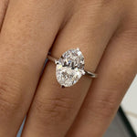 Stunning 3.0 CT Oval Moissanite Engagement Ring with Solitaire Designs 9
