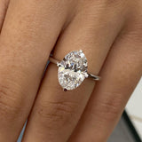 Stunning 3.0 CT Oval Moissanite Engagement Ring with Solitaire Designs 9