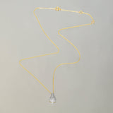 0.50 CT Round Moissanite Diamond Droplet Pendant Necklace in Solid Gold 6