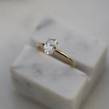 0.91 CT Oval Solitaire CVD E/VVS2 Diamond Engagement Ring 3