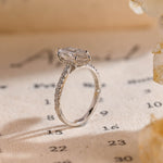 Stunning 3.0 CT Marquise Cut Moissanite Engagement Ring with Hidden Halo & Pave Design 2
